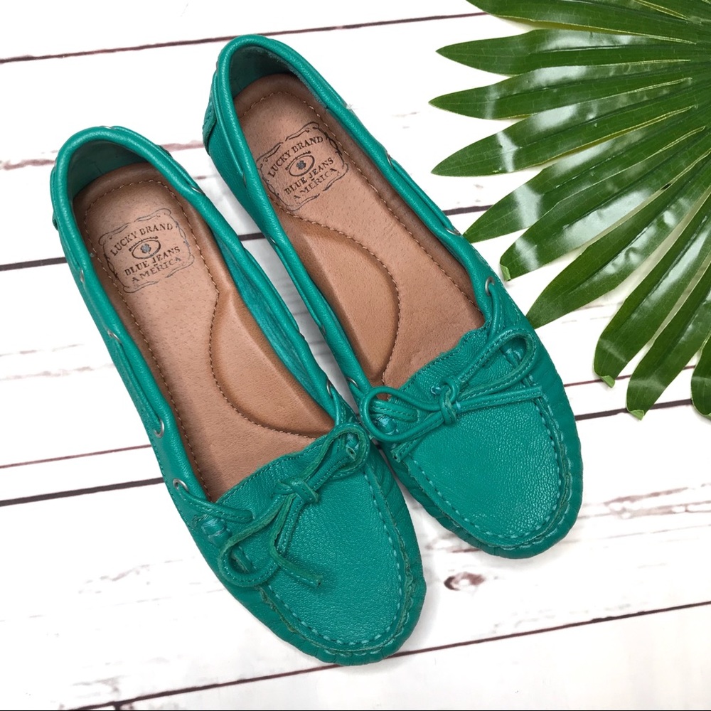 • Lucky Brand • NWOB sz 7 teal Darice loafers
